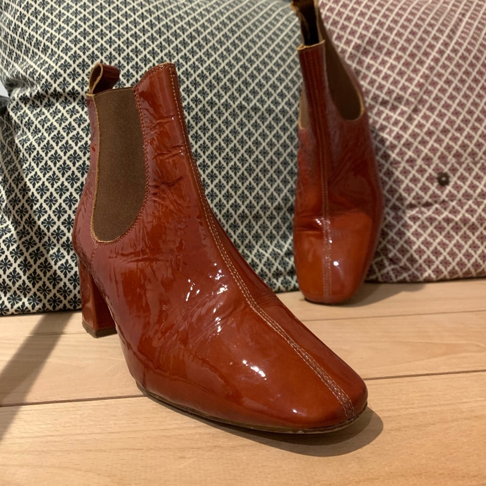 🔥👢xxx Hot CROSSWALK patent leather boots xxx👢🔥